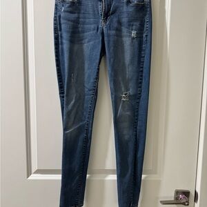 Old Navy Women's Distressed Skinny Jeans - Blue